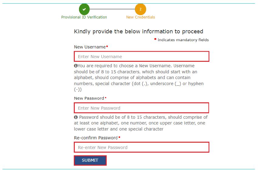 gst login credentials