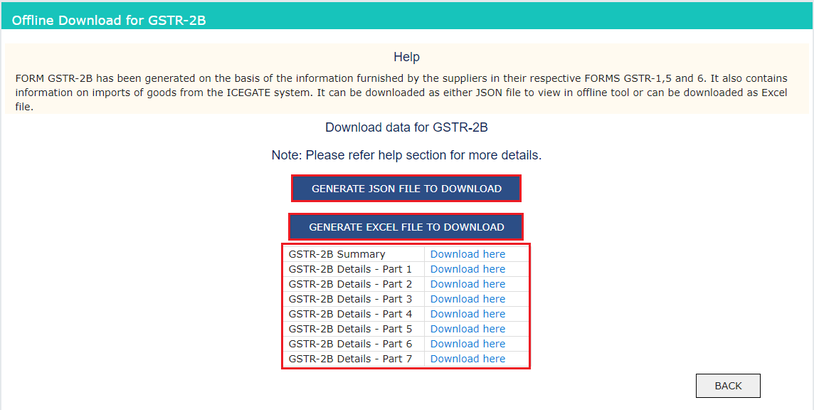 offline download for gstr-2b