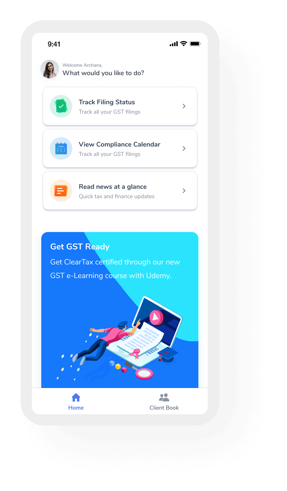 clear app mobile view