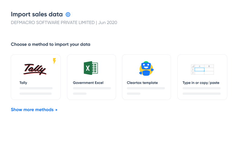 Import effortlessly, even from Tally