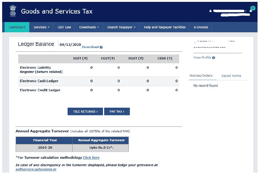 GST Portal Dashboard