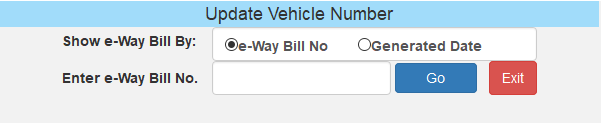 update vehicle number in e-way bill