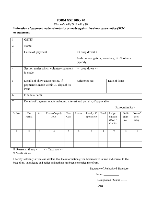 DRC-03 form format