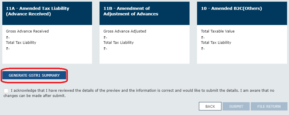 Generate GSTR-1 Summary 2