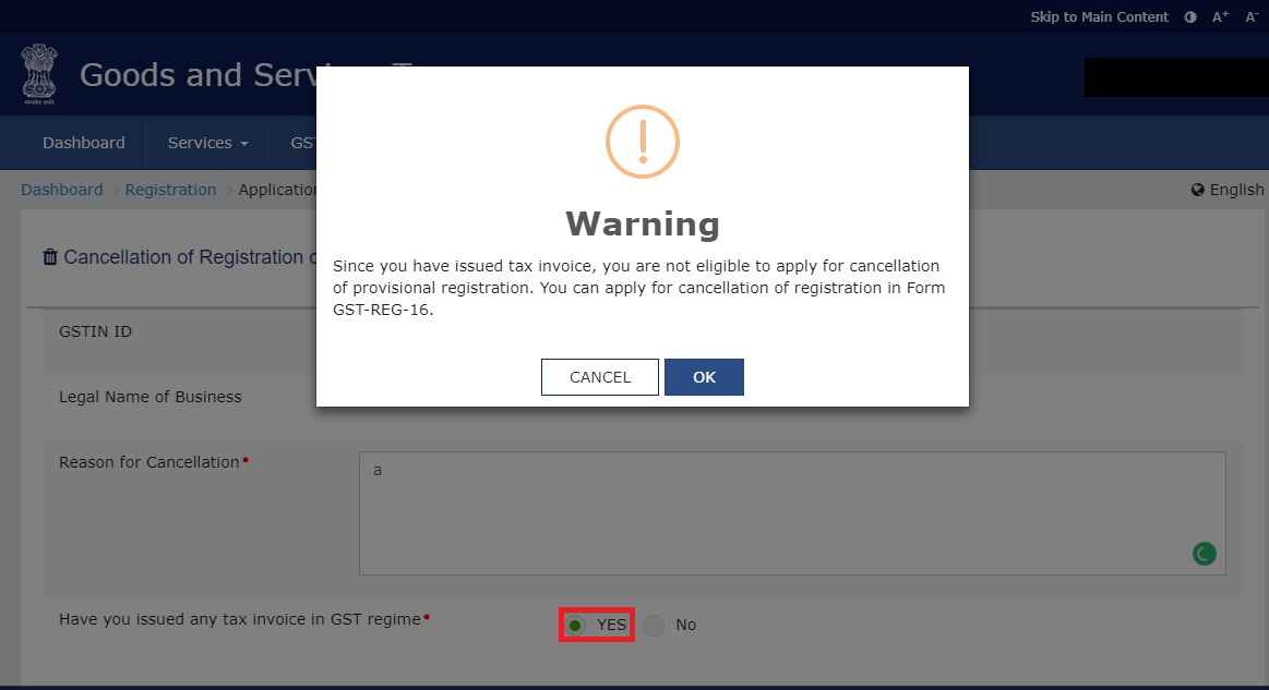 gst registration cancellation