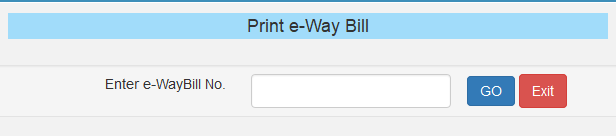 enter the relevant eway bill number