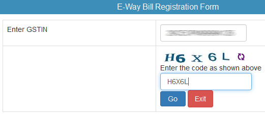 e way bill registration form