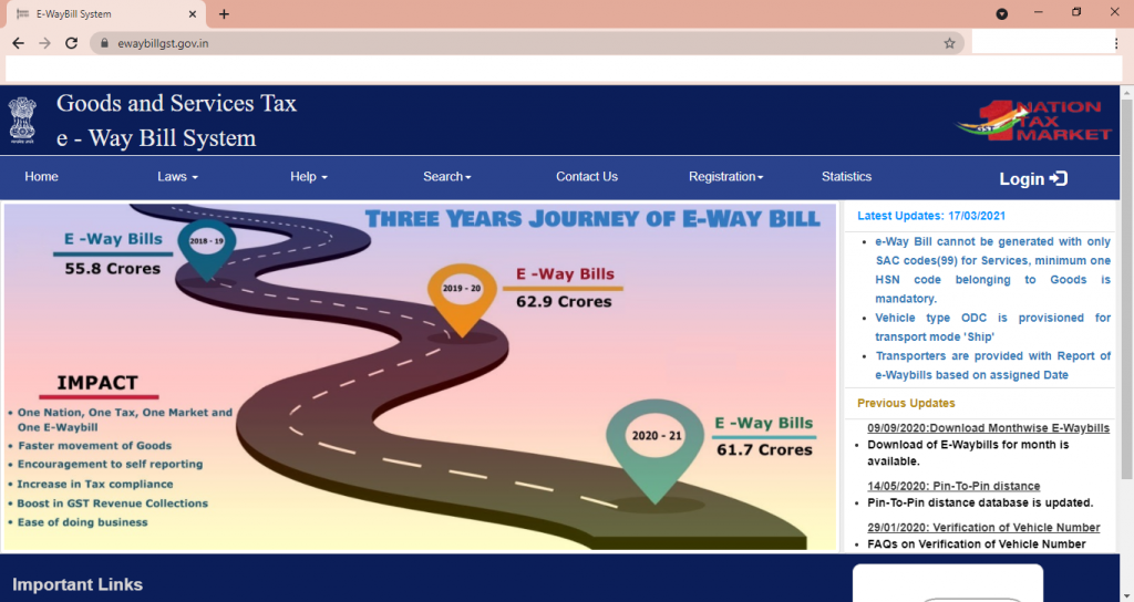 e way bill portal