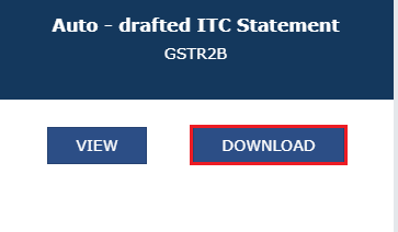 GSTR-2B tile click on view or download