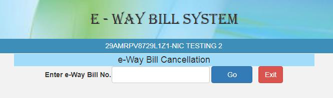 e way bill cancellation