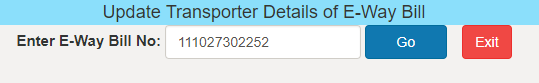 enter eway bill number and click go