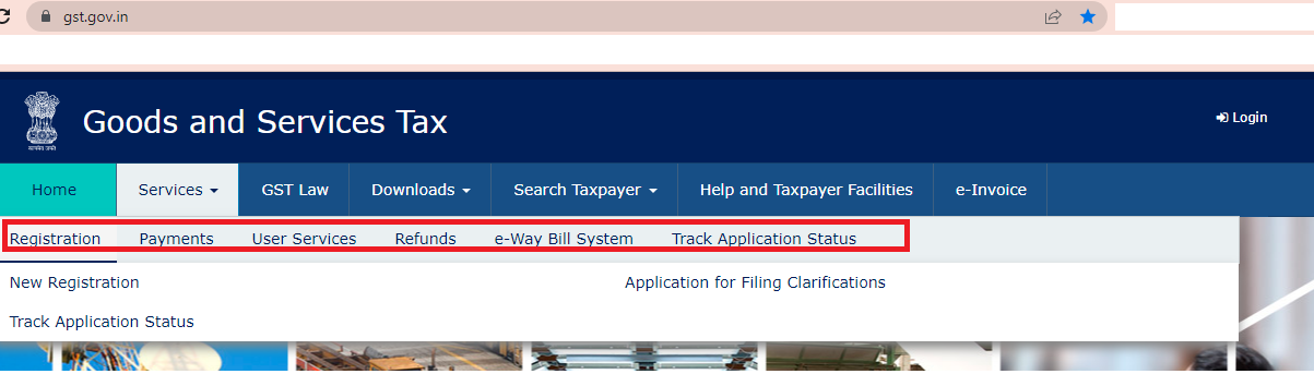 Services (Registration, Challans, Refund Tracking, etc)