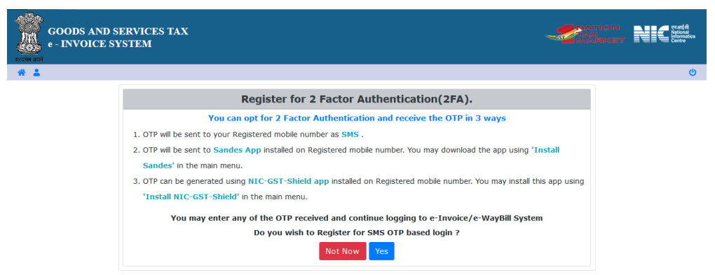 register for 2-factor authentication
