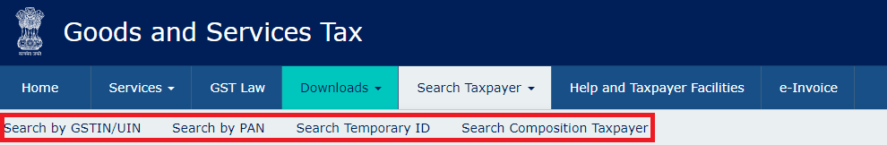 gst search taxpayer