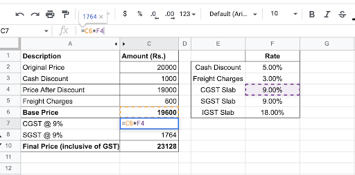 GST computation