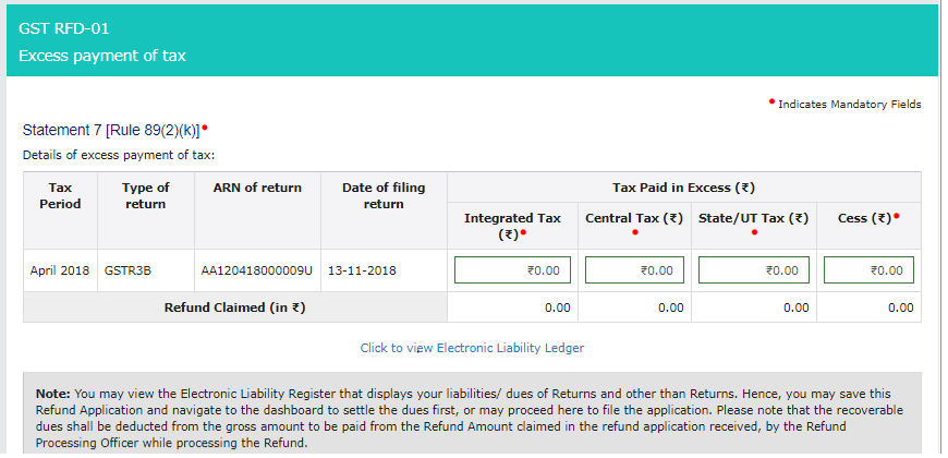 enter details of the GSTR-3B